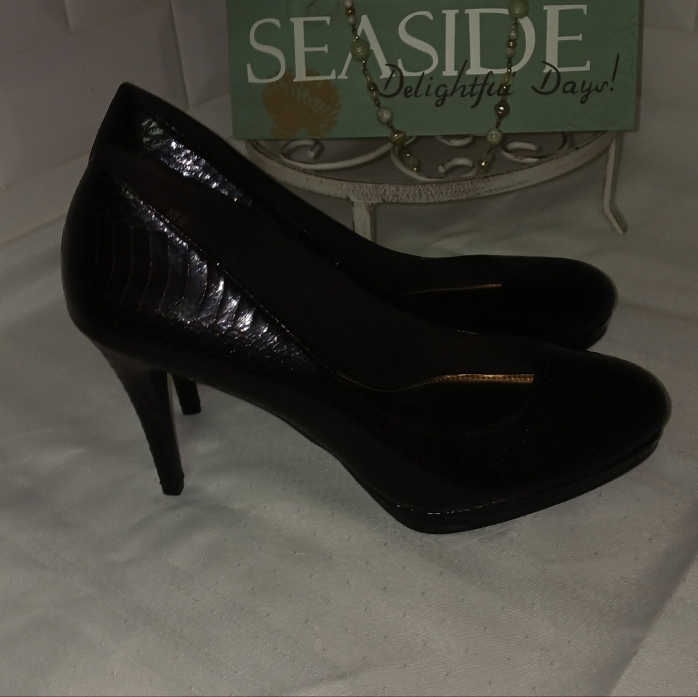 Christian Siriano Alligator Brown Platform Heels Size 11
